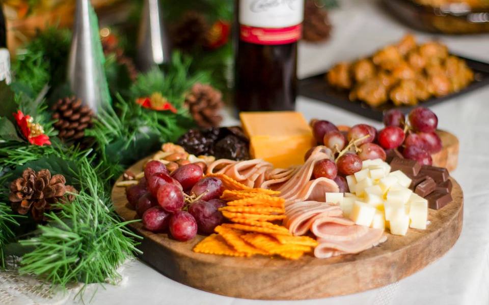 Festive Holiday Boards and Tree Arrangements